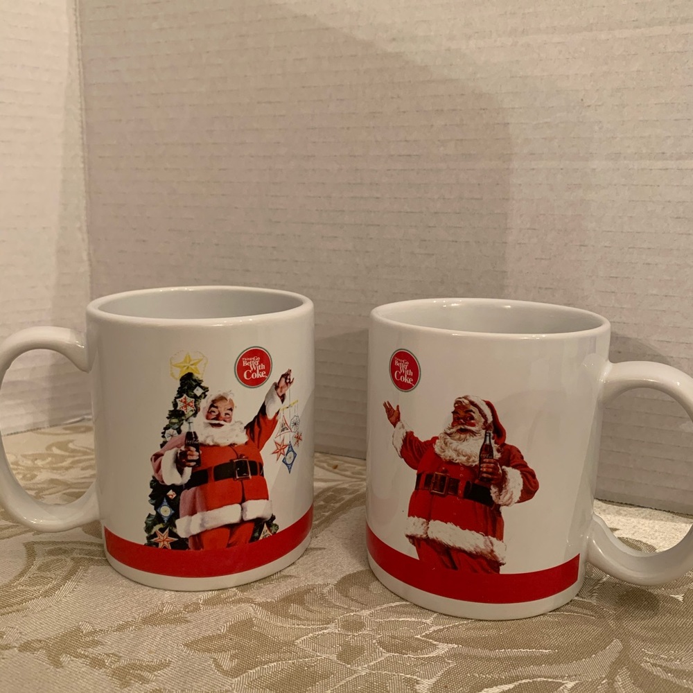 Coca Cola Christmas Santa Claus Collectible Mugs